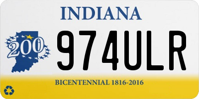 IN license plate 974ULR
