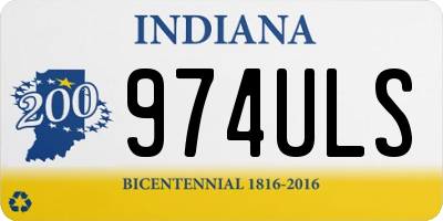 IN license plate 974ULS