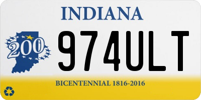 IN license plate 974ULT
