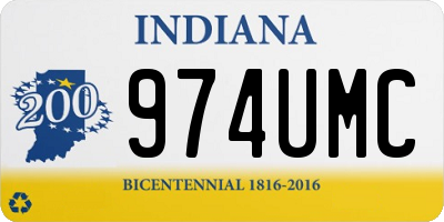 IN license plate 974UMC
