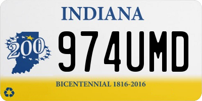 IN license plate 974UMD