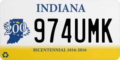 IN license plate 974UMK