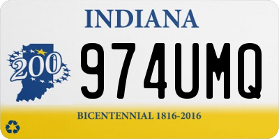 IN license plate 974UMQ