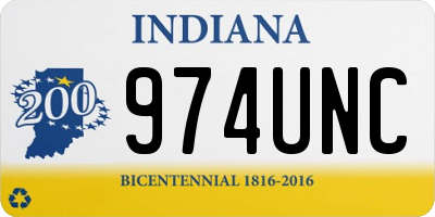 IN license plate 974UNC