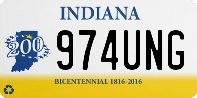 IN license plate 974UNG