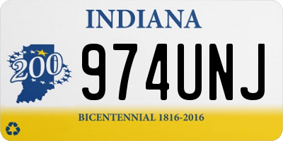 IN license plate 974UNJ