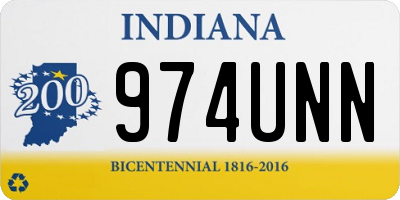 IN license plate 974UNN