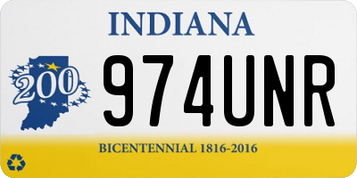 IN license plate 974UNR