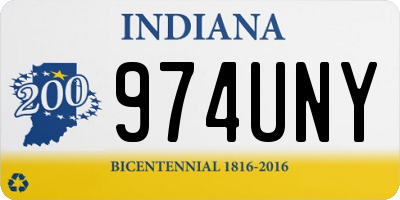 IN license plate 974UNY
