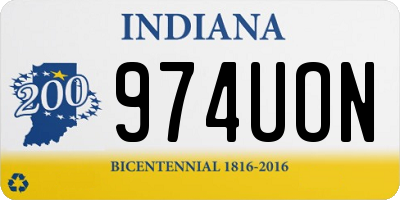 IN license plate 974UON