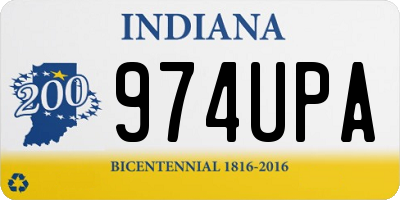 IN license plate 974UPA