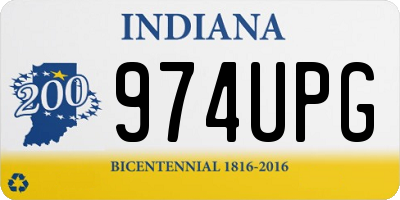 IN license plate 974UPG