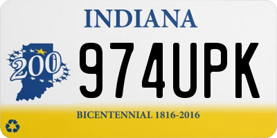 IN license plate 974UPK