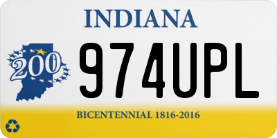 IN license plate 974UPL