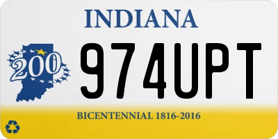IN license plate 974UPT