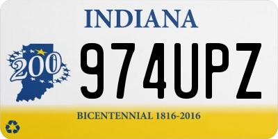 IN license plate 974UPZ