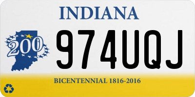 IN license plate 974UQJ