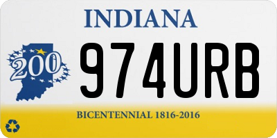 IN license plate 974URB