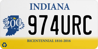 IN license plate 974URC