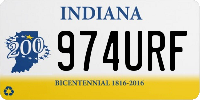 IN license plate 974URF