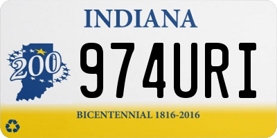 IN license plate 974URI