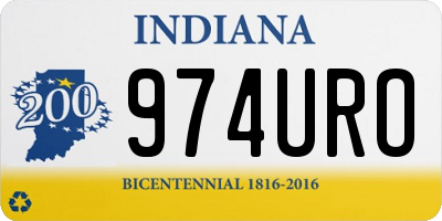 IN license plate 974URO