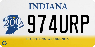 IN license plate 974URP