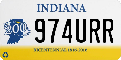 IN license plate 974URR