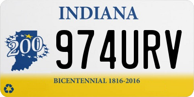 IN license plate 974URV