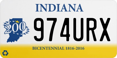 IN license plate 974URX