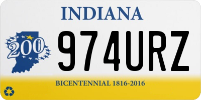 IN license plate 974URZ