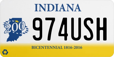 IN license plate 974USH