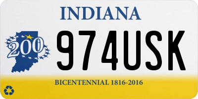 IN license plate 974USK