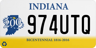 IN license plate 974UTQ