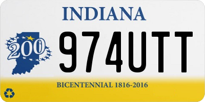 IN license plate 974UTT