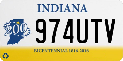 IN license plate 974UTV