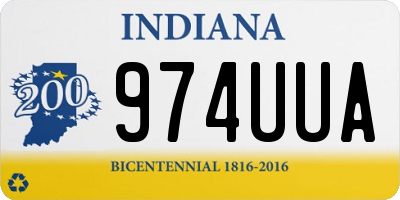 IN license plate 974UUA