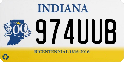 IN license plate 974UUB