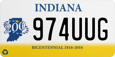 IN license plate 974UUG