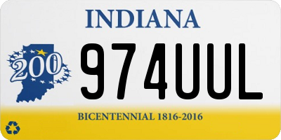 IN license plate 974UUL