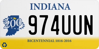 IN license plate 974UUN