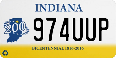 IN license plate 974UUP