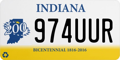 IN license plate 974UUR
