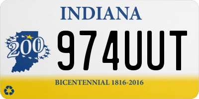 IN license plate 974UUT