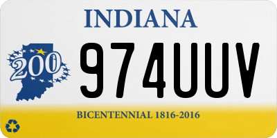 IN license plate 974UUV