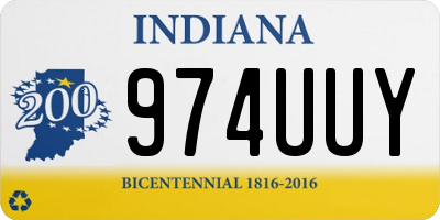 IN license plate 974UUY