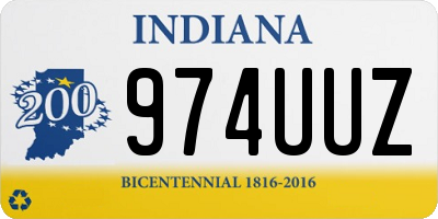 IN license plate 974UUZ