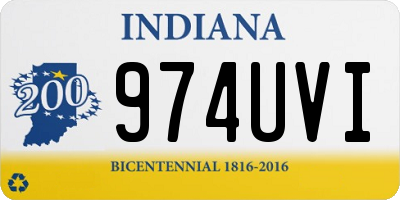 IN license plate 974UVI
