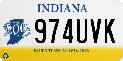 IN license plate 974UVK