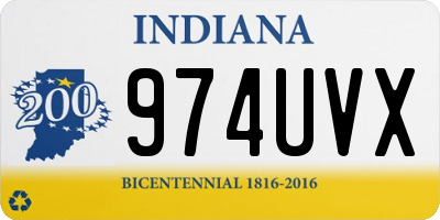 IN license plate 974UVX